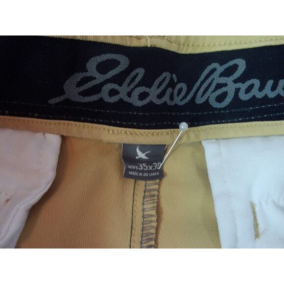 Eddie Bauer Mens‎ Size 35x30 Sport Flex Wrinkle Resistant 2way Chinos Zip-Pocket - Picture 6 of 13